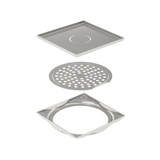 Golvbrunnssil Purus Tile Insert 148 mm Borstad